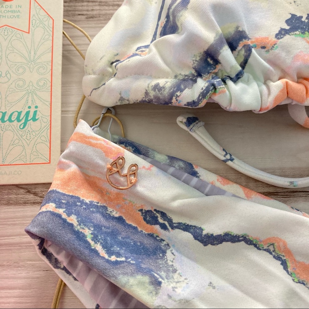 Maaji 🌸 Reversible Light Blue/Purple Bikini Set 👙✨🏝🔥🌺 - Picture 8 of 9